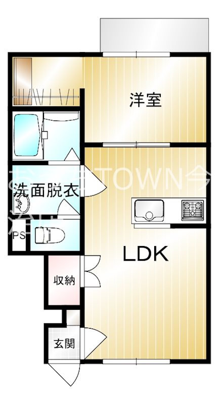 フレスコ 201号室 間取り