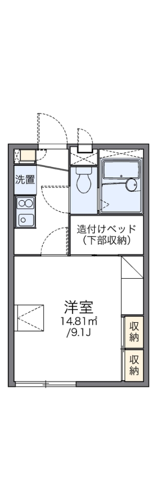 レオパレスグランドカメリア 206号室 間取り