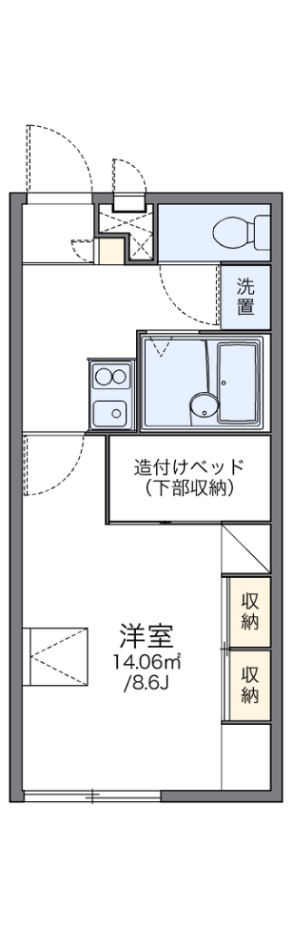 レオパレスＴＡＫＡＲＡ浅川 206号室 間取り
