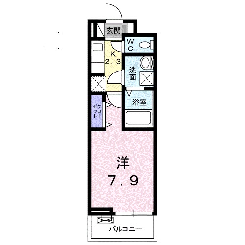 ル・ボヌール新居浜 207号室 間取り