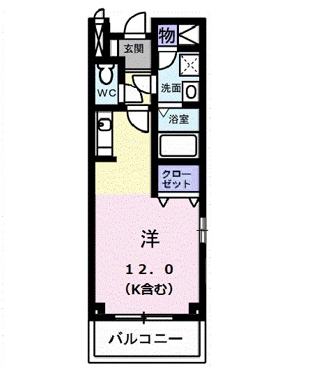 Ｃａｓａ．Ｓｏｌｅ 201号室 間取り