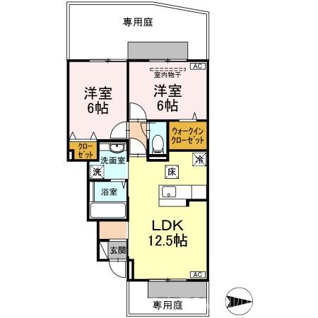 カサフェリス 106号室 間取り