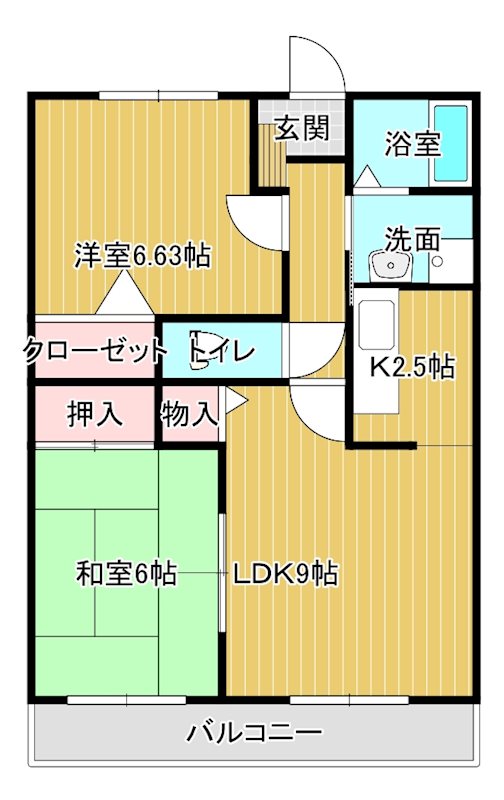 デロス 303号室 間取り