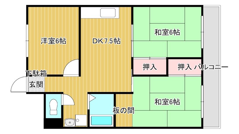 マンションマツシゲ 106号室 間取り
