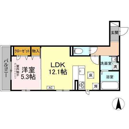 アコリエンテ 101号室 間取り