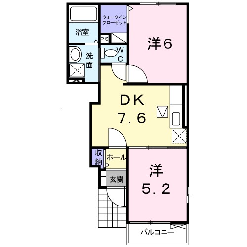 グラン・すずかぜの丘Ｂ 103号室 間取り