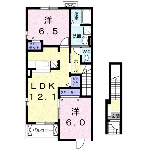 カーサ・プラシードＢ 間取り図