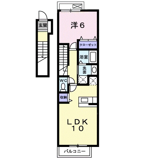 バリオン 205号室 間取り