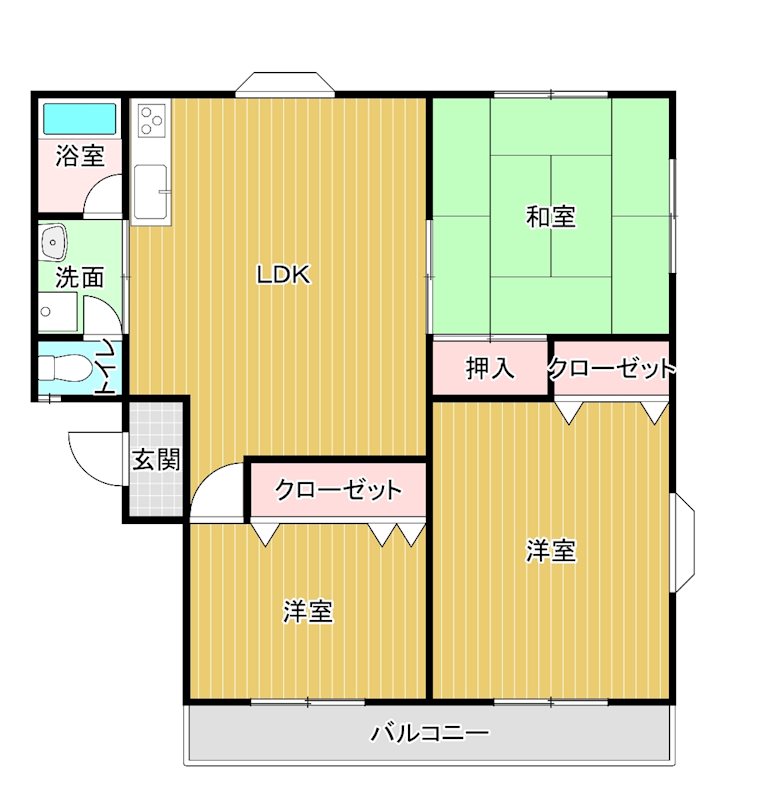 メゾン・ルーブ D201号室 間取り