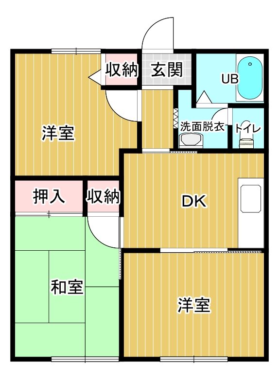 ファミール北内 202号室 間取り