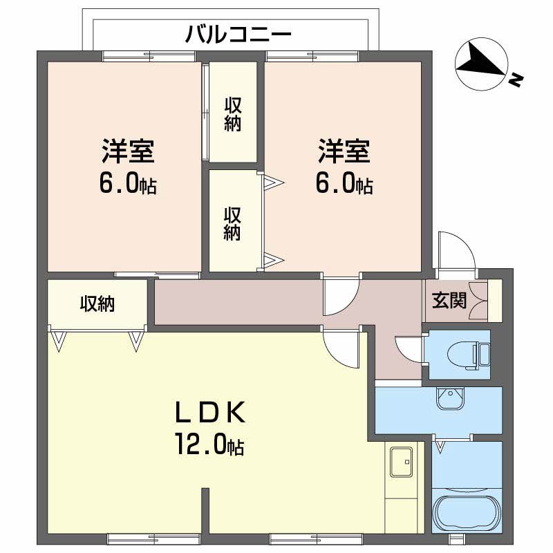 サンガーデンひあさ A202号室 間取り