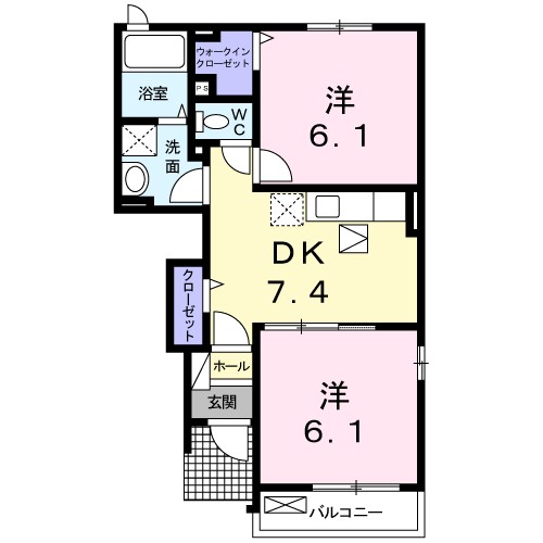 サンリットヴィラⅡＢ 間取り図