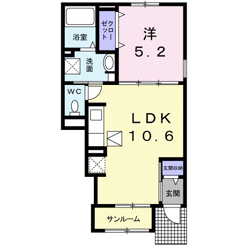 サニーピーク　Ｂ 間取り図