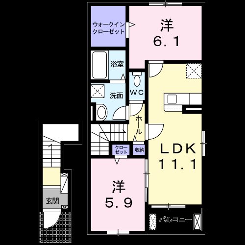 トレ・パーチェ西連寺　Ⅰ 間取り図