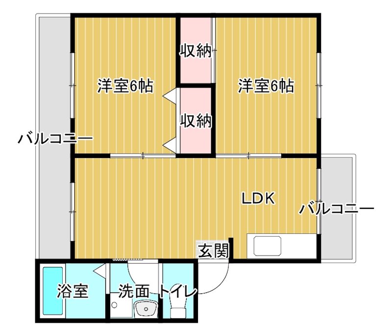 豊岡マンション 202号室 間取り