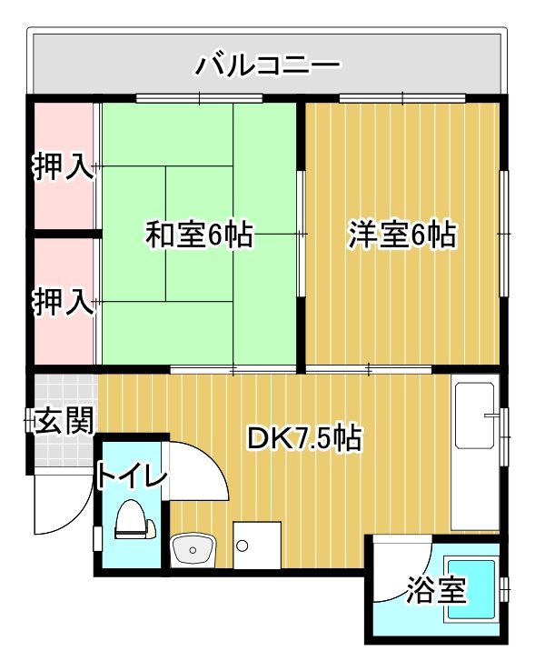 リコオビル 202号室 間取り