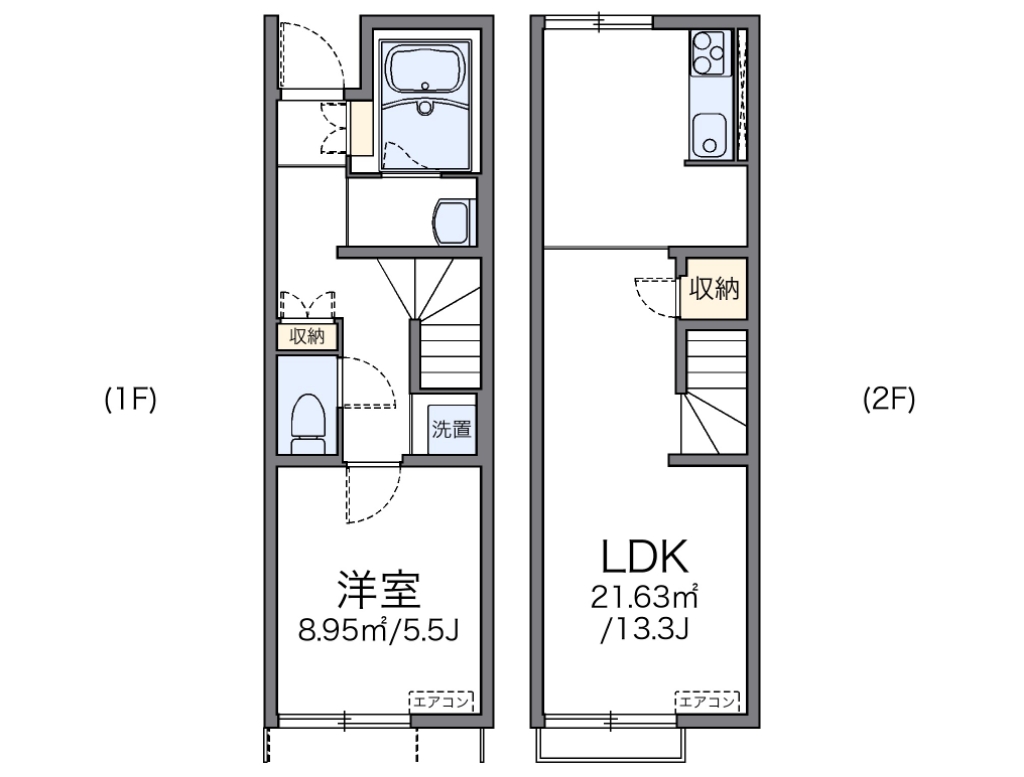 レオネクストＹ＆Ｋ　Ⅰ 102号室 間取り