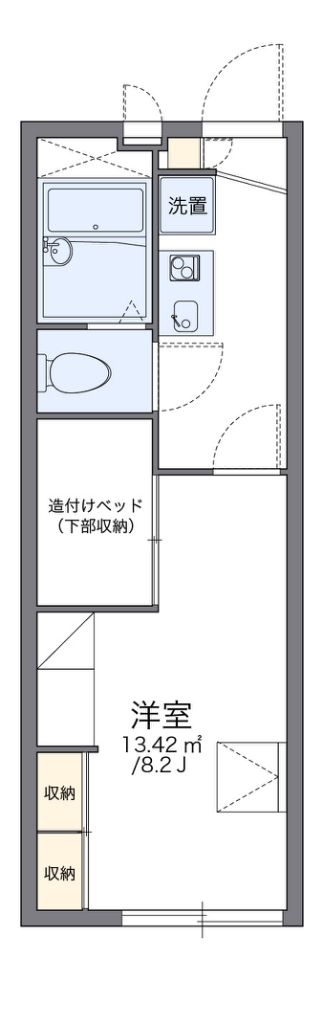 レオパレスカマン　オレイエ 202号室 間取り