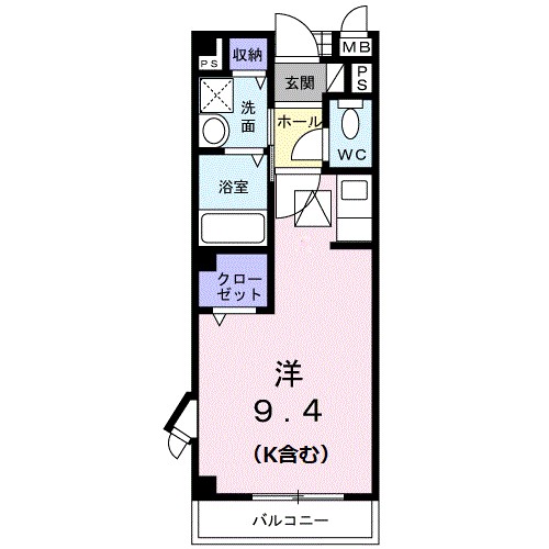 アルカディア 103号室 間取り