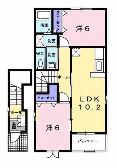 ロックガーデン　Ｂ 201号室 間取り