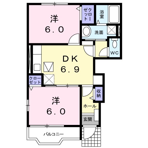 グランドヒル　Ａ 間取り図