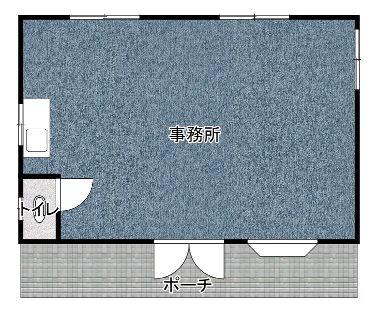 大生院343-23貸事務所　1F 間取り