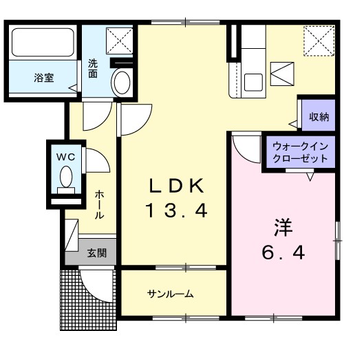 アルゴカミーノ 103号室 間取り