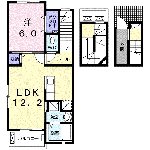 アンビエンテ　アイ 306号室 間取り