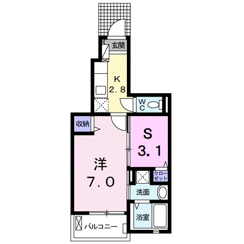 アンビエンテ　アイ 105号室 間取り