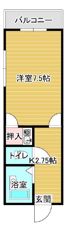 レオパレス今治 201号室 間取り