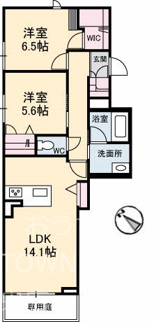 アルフラット　サクラ 106号室 間取り