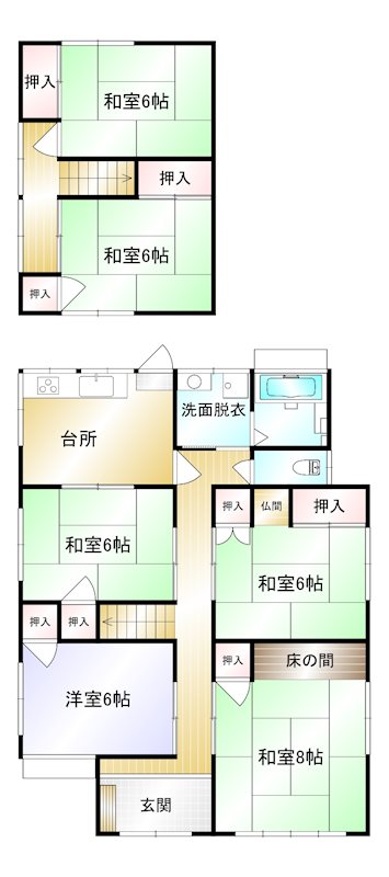 西条高田貸家 間取り
