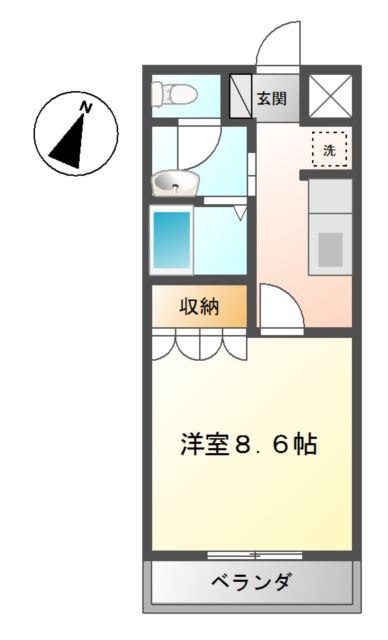 プランドール萩生 間取り図