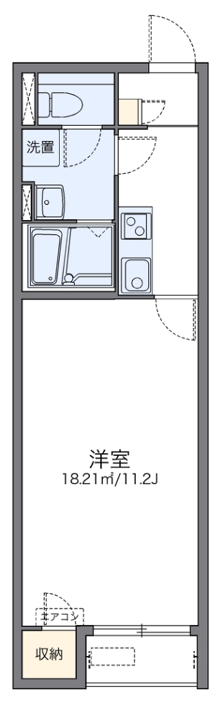 レオネクストテングッド 102号室 間取り