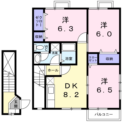 ピソソルアード東仙房 203号室 間取り
