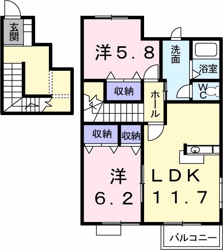 リヴァーパークＡ 間取り図