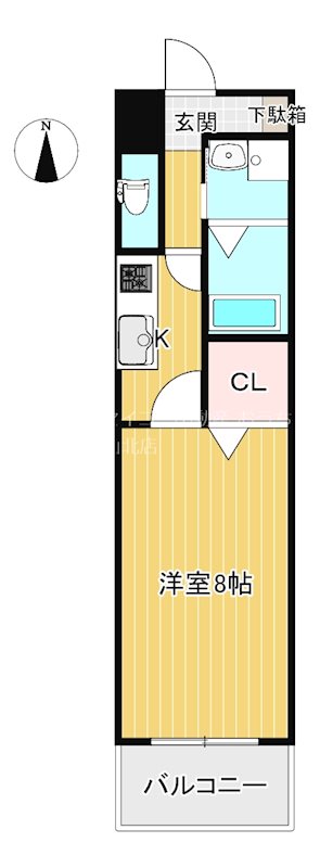 デリアス木屋町 602号室 間取り