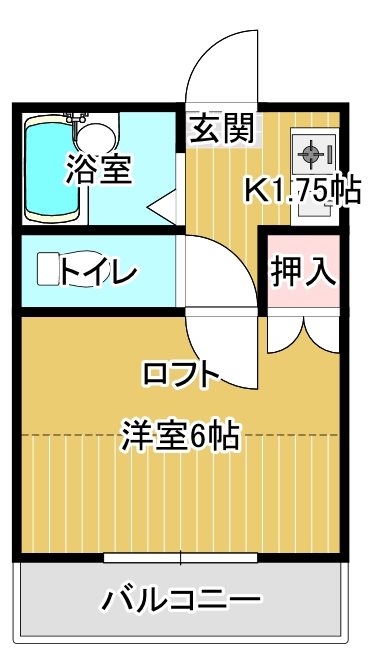 グレースモア 204号室 間取り