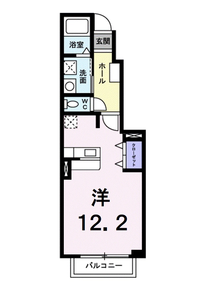 ラフレシールはなみずき 105号室 間取り