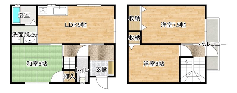 田の上２丁目5-28貸家　 間取り