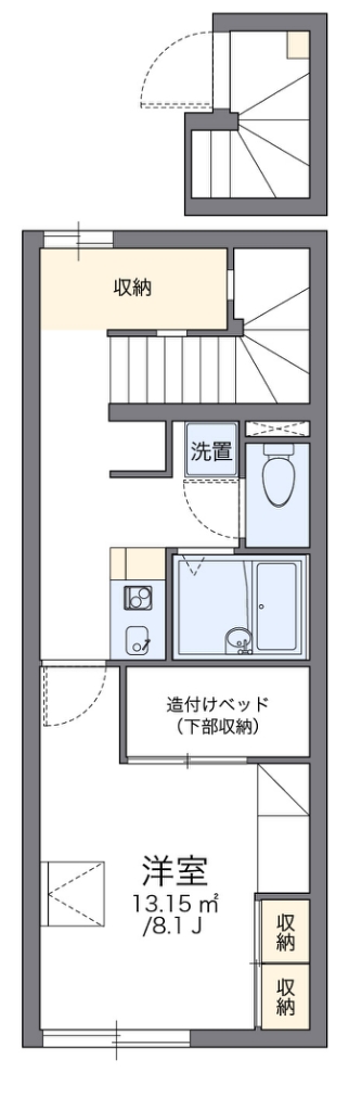 レオパレス森蔵 206号室 間取り