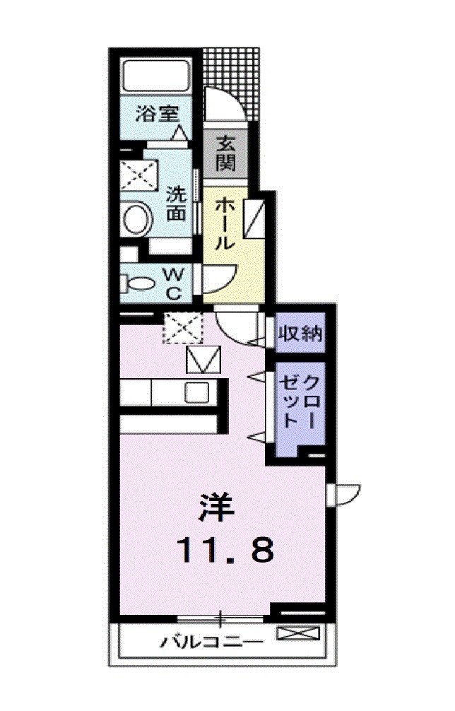 レティスＳ 101号室 間取り