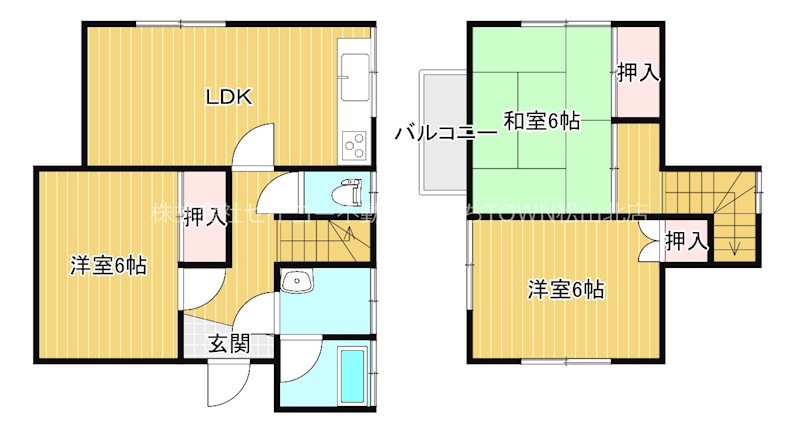 髙松貸家 間取り図