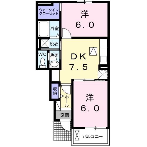 サーペンス　セルペンスⅡ 103号室 間取り