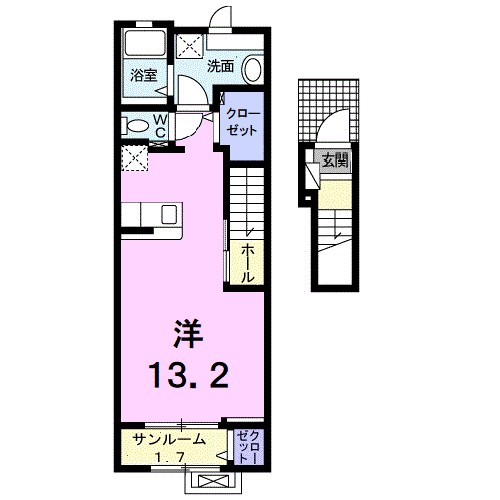 サニーハウスＹ・Ｋ 間取り図