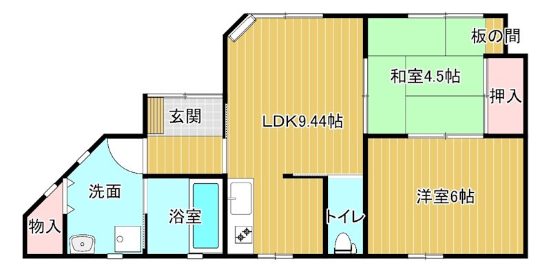 氷見乙995-9貸家 間取り図