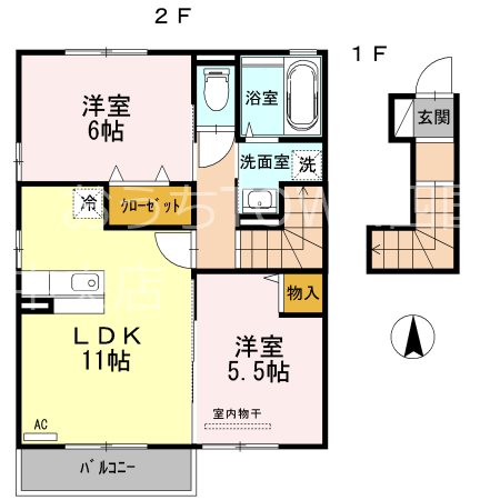 ウィンドヒルⅡ 201号室 間取り