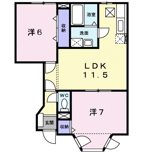 ロータス・高田Ｃ 間取り図