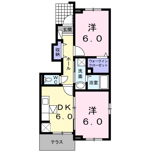 ベルフラン　Ⅰ 101号室 間取り