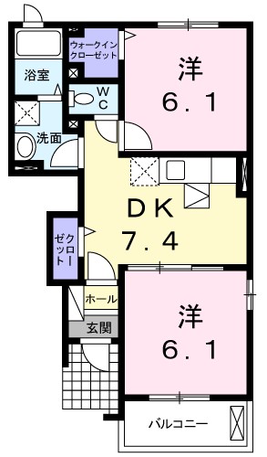 アルボーレ・彩Ａ 間取り図